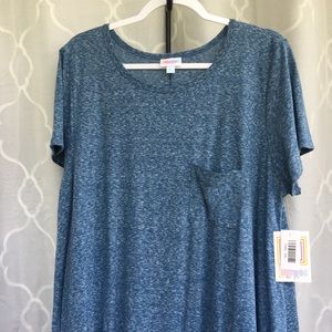 NWT LuLaRoe Carly Dress 2x Blue heathered